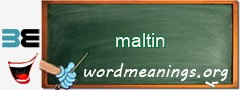 WordMeaning blackboard for maltin